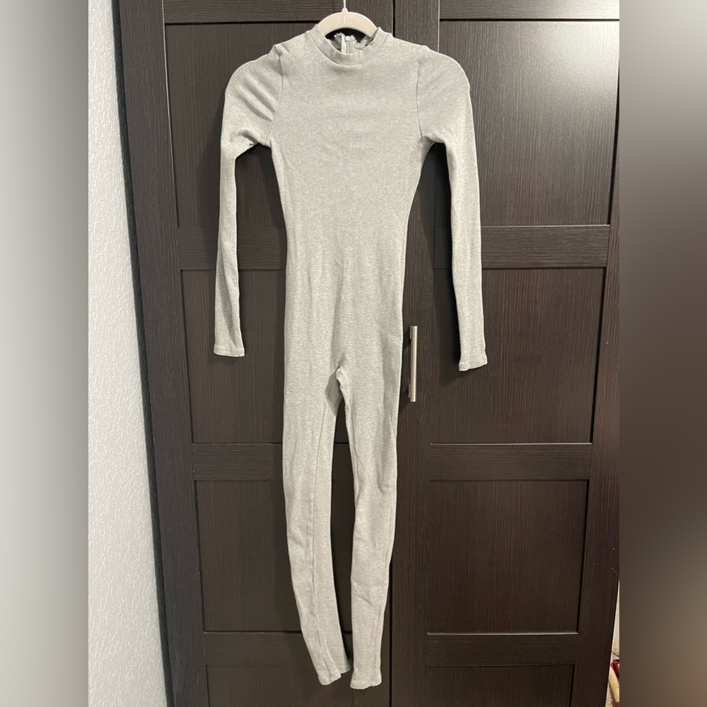 maribel snatched jumpsuit - heather grey size M